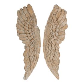 Angel Wings Statue Wall Art, Set of 2, Brown