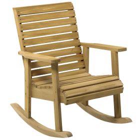 Wooden Rocking Chairs Traditional Slatted Outdoor Indoor Rocker
