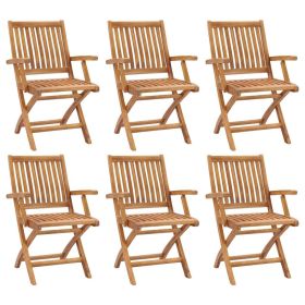 Garden Chair Set of 6 Natural Teak